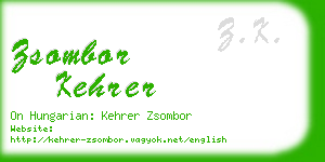 zsombor kehrer business card